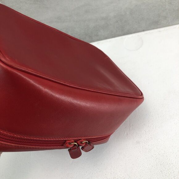 GUCCI Horsebit Vanity Bag Pouch Makeup Box Leather Red - Picture 7 of 13